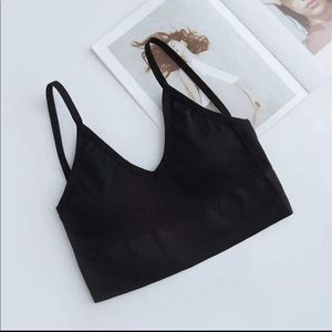 A Set of 2 Ribbed Low Back Cropped Top ✨